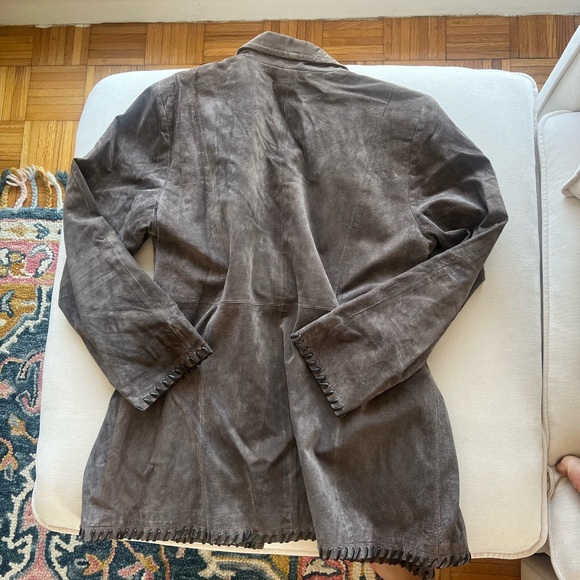 Vintage Linea by Louis Dell'Olio Dark Brown suede Jacket - Picture 5 of 6
